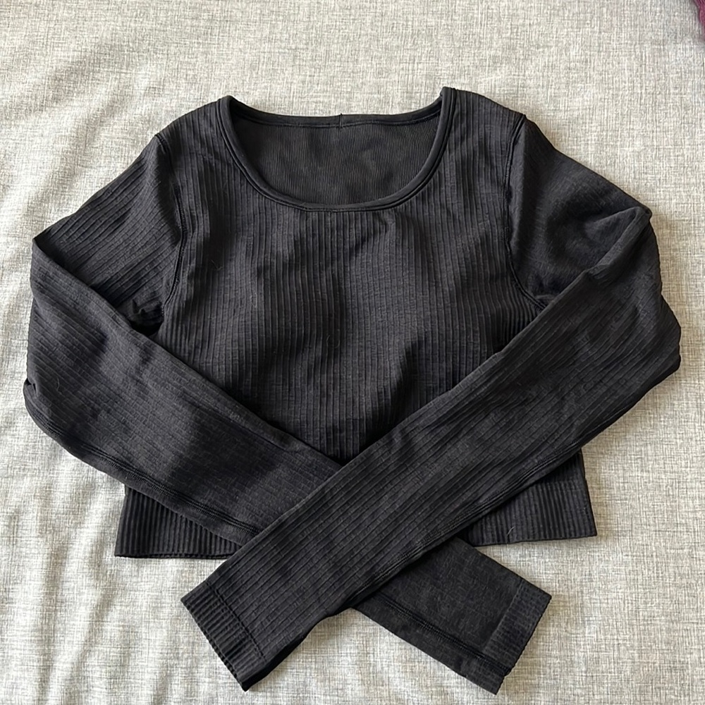 Lululemon Black Ebb to Street Long Sleeve Shirt 6
